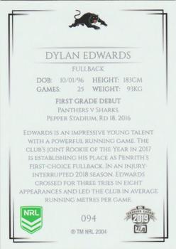 2019 NRL Elite #094 Dylan Edwards Back